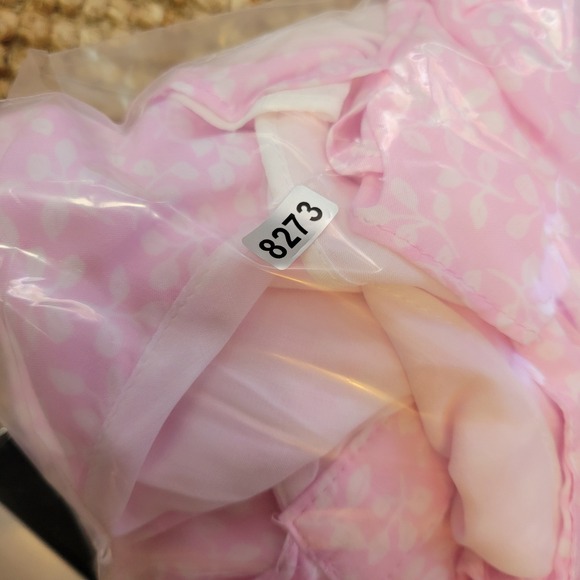 Draper James Wrap Dress Pink White Floral‎ Print Midi Ruffle Sleeve Size XXL New - Picture 13 of 13